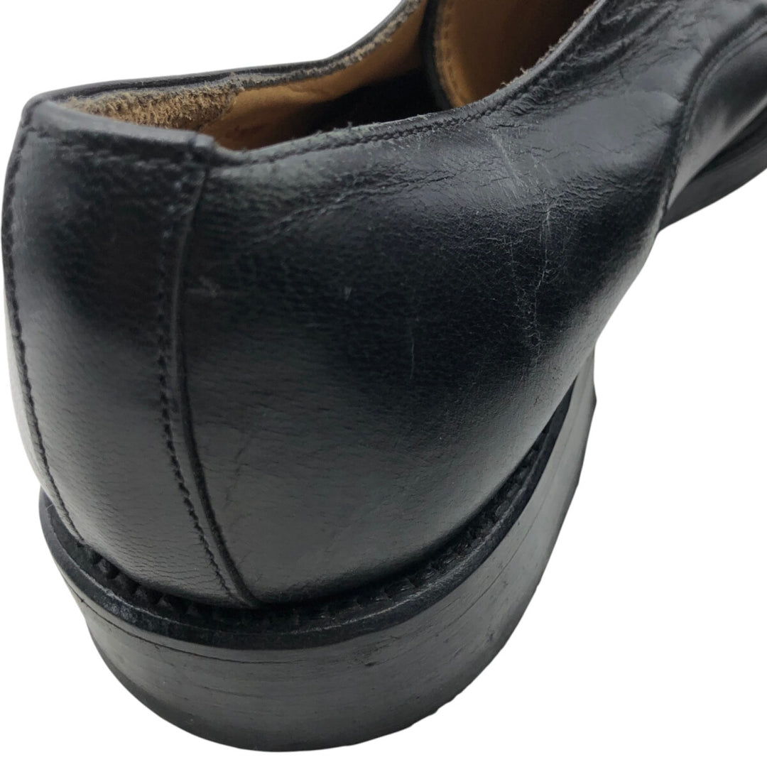 Square toe leather shoes 8 Men's 10.6" equivalent /saa013522 Men's 27.0cm genuine leather black type Vintage Second Hand