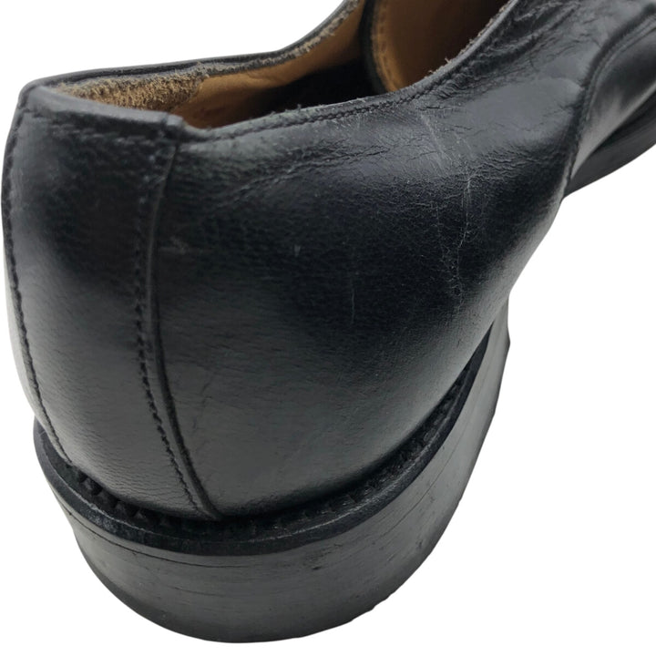 Square toe leather shoes 8 Men's 10.6" equivalent /saa013522 Men's 27.0cm genuine leather black type Vintage Second Hand