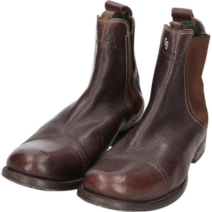 G-STAR RAW FOOTWEAR Side Gore Boots 9 Men's 27.0cm genuine leather brown type Vintage Second Hand