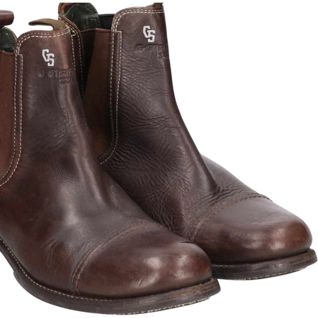 G-STAR RAW FOOTWEAR Side Gore Boots 9 Men's 27.0cm genuine leather brown type Vintage Second Hand