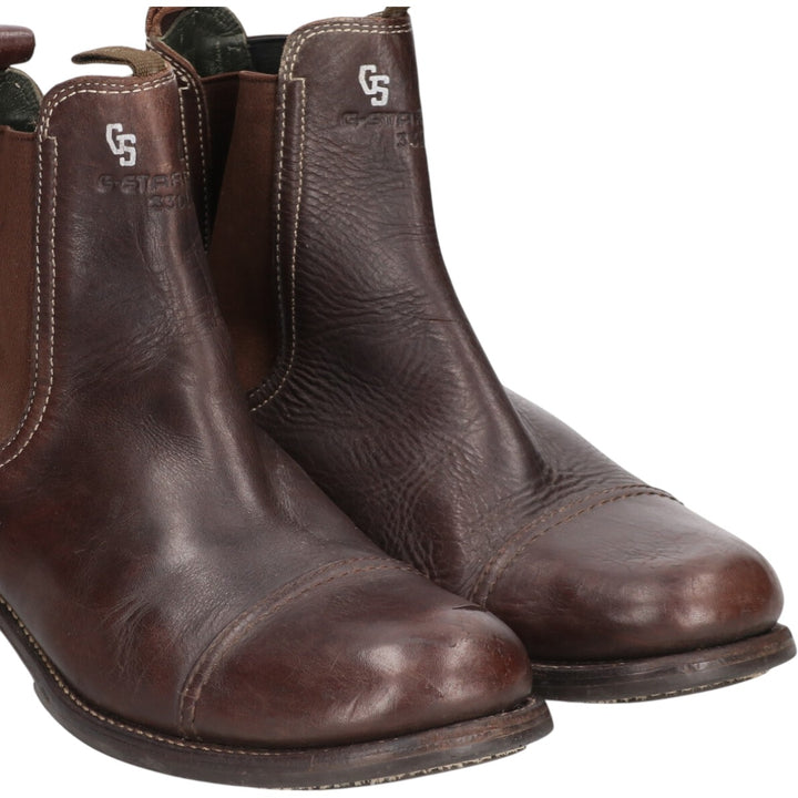 G-STAR RAW FOOTWEAR Side Gore Boots 9 Men's 27.0cm genuine leather brown type Vintage Second Hand