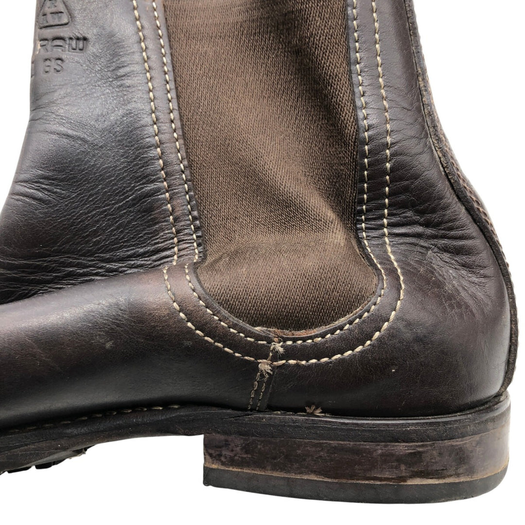 G-STAR RAW FOOTWEAR Side Gore Boots 9 Men's 27.0cm genuine leather brown type Vintage Second Hand
