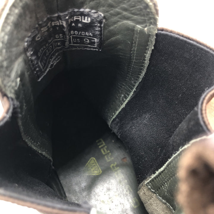 G-STAR RAW FOOTWEAR Side Gore Boots 9 Men's 27.0cm genuine leather brown type Vintage Second Hand