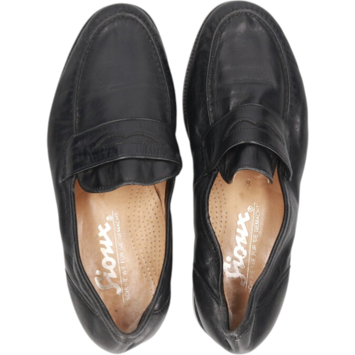 Sioux coin loafers, made in Germany, size 8 Men's 27.0cm genuine leather black type Vintage Second Hand