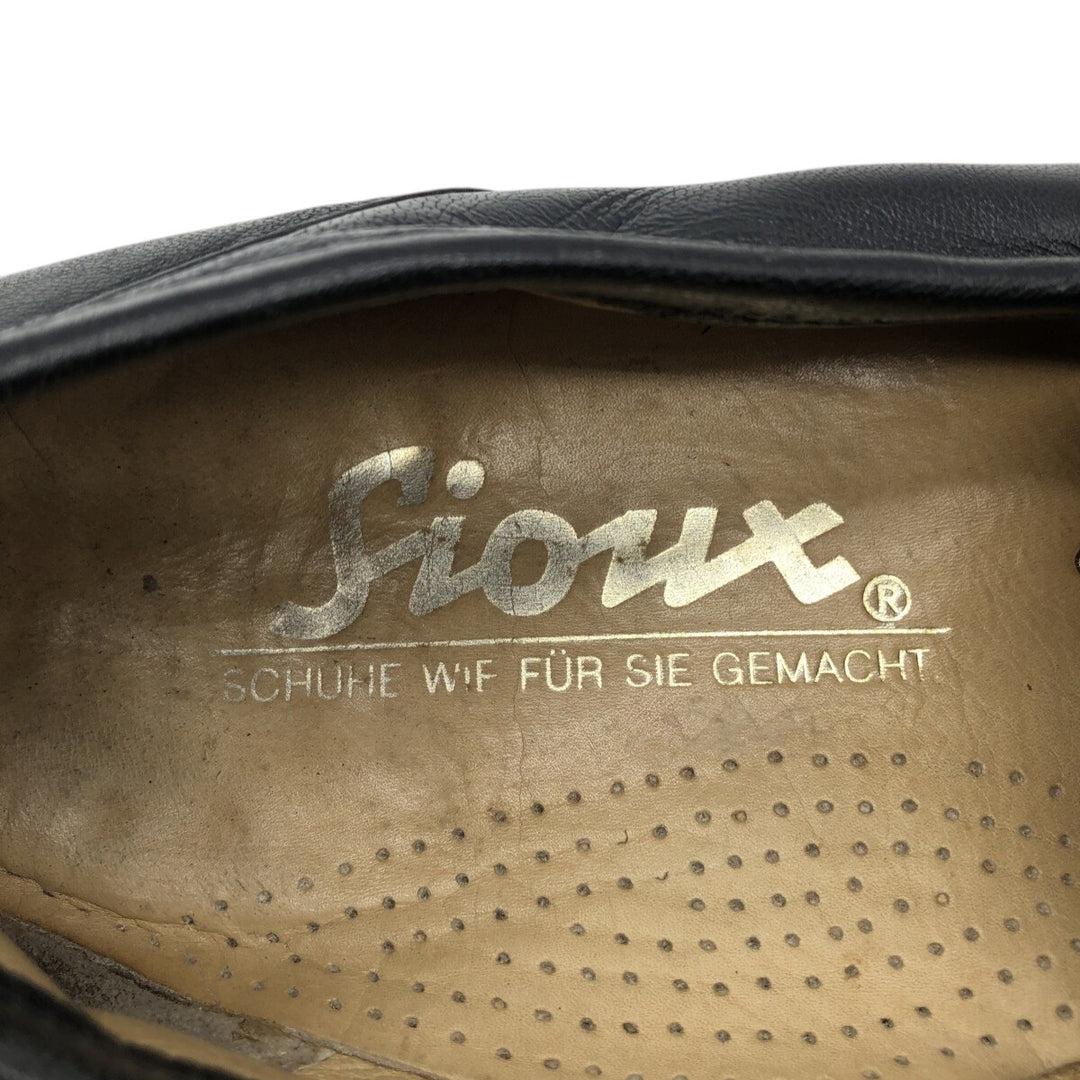 Sioux coin loafers, made in Germany, size 8 Men's 27.0cm genuine leather black type Vintage Second Hand