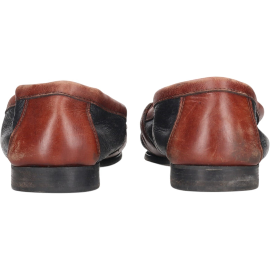 Johnston & Murphy Quilted Loafers, Made in Italy, Size 10M Men's 28.0cm genuine leather brown type Vintage Second Hand