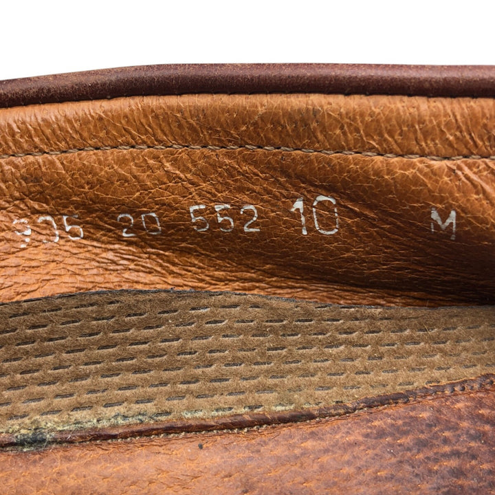 Johnston & Murphy Quilted Loafers, Made in Italy, Size 10M Men's 28.0cm genuine leather brown type Vintage Second Hand