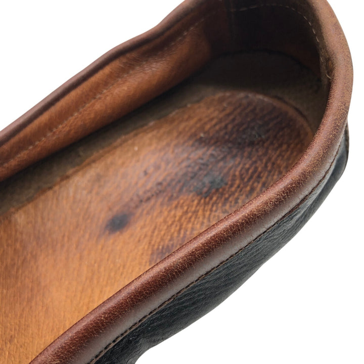 Johnston & Murphy Quilted Loafers, Made in Italy, Size 10M Men's 28.0cm genuine leather brown type Vintage Second Hand