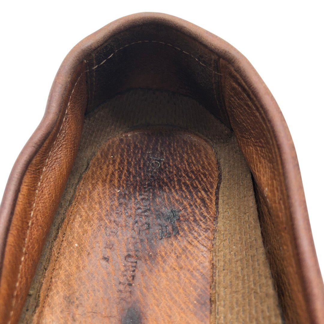 Johnston & Murphy Quilted Loafers, Made in Italy, Size 10M Men's 28.0cm genuine leather brown type Vintage Second Hand