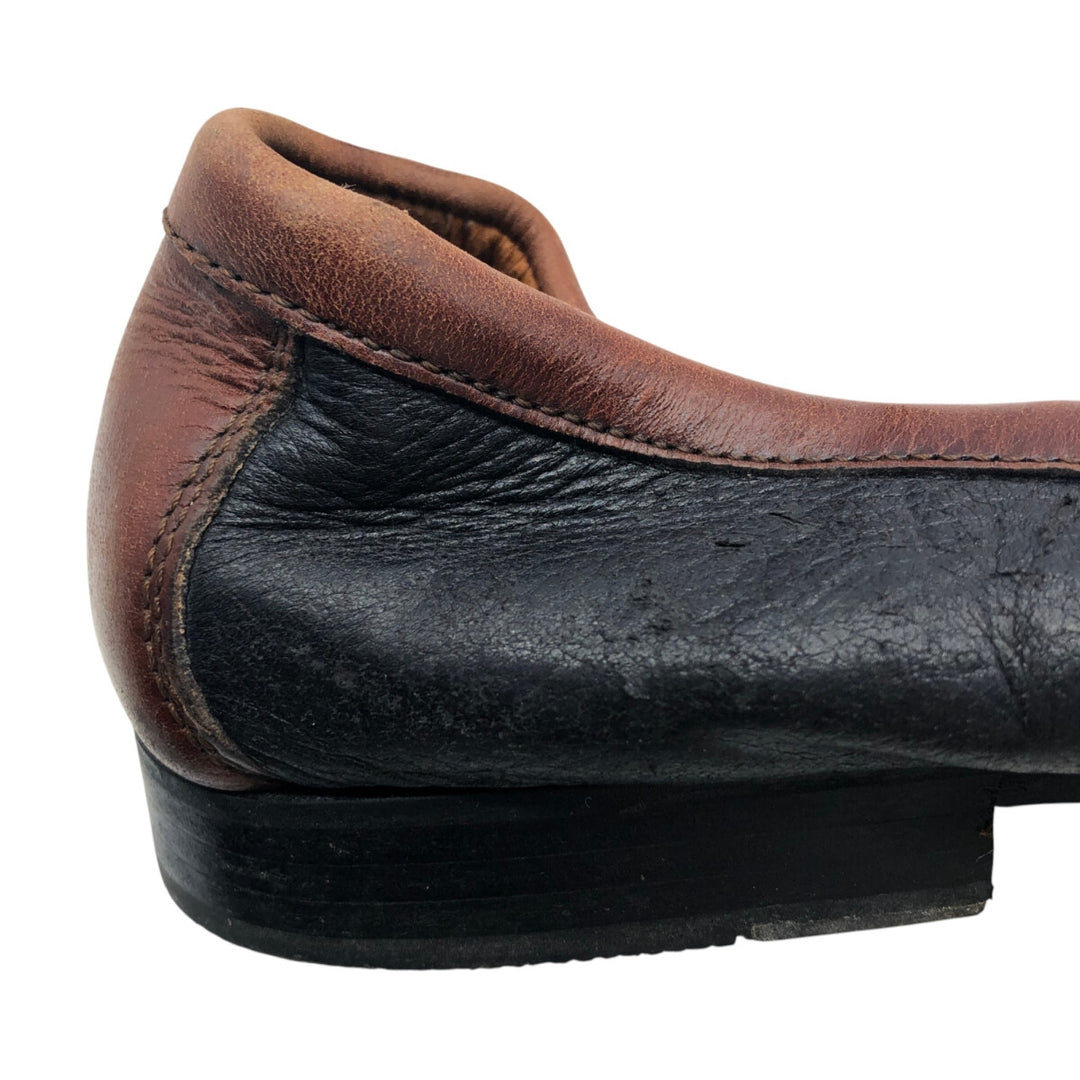 Johnston & Murphy Quilted Loafers, Made in Italy, Size 10M Men's 28.0cm genuine leather brown type Vintage Second Hand