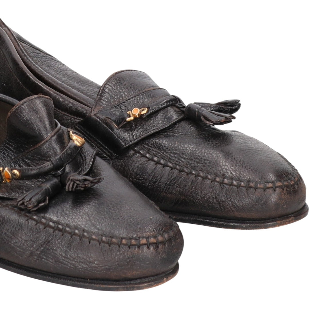 Bally Tassel Loafers, Size 10 1/2E Men's 29.0cm genuine leather black type Vintage Second Hand