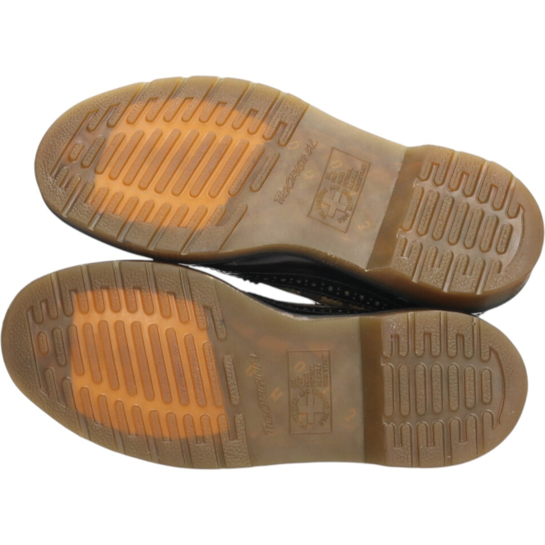 Dr. Martens Camouflage Pattern Woodland Camo Semi-Brogue Wingtip Shoes 4 Women's 9.1" equivalent /saa013558 Women's 23.0cm genuine leather black type Vintage Second Hand