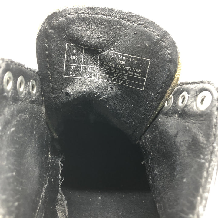 Dr. Martens Camouflage Pattern Woodland Camo Semi-Brogue Wingtip Shoes 4 Women's 9.1" equivalent /saa013558 Women's 23.0cm genuine leather black type Vintage Second Hand