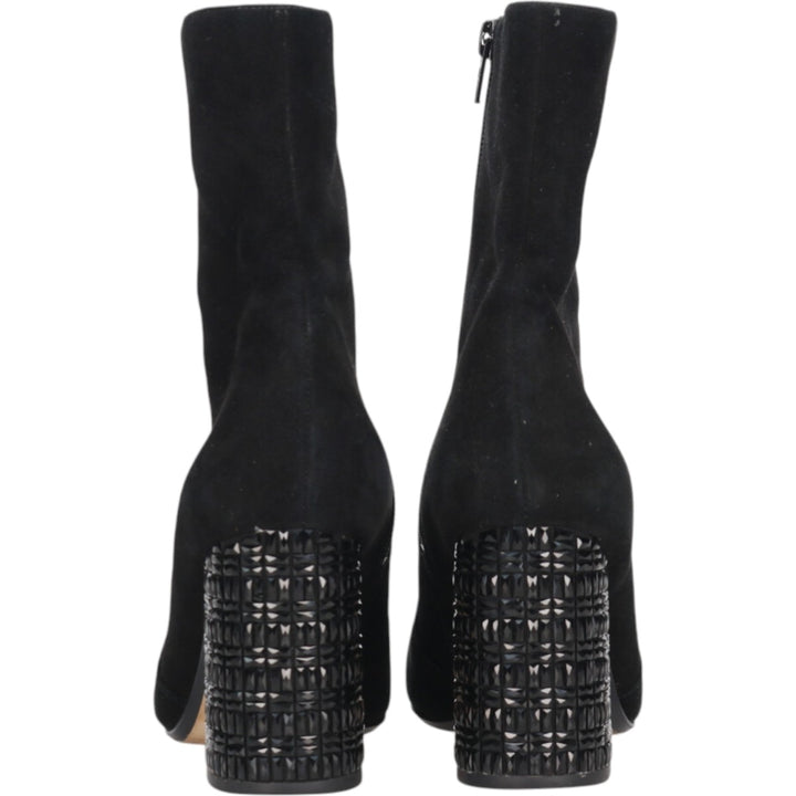 MICHAEL KORS Suede Side Zip Boots 6 1/2 Women's 9.3" Suede /saa013559 Women's 23.5cm suede black type Vintage Second Hand