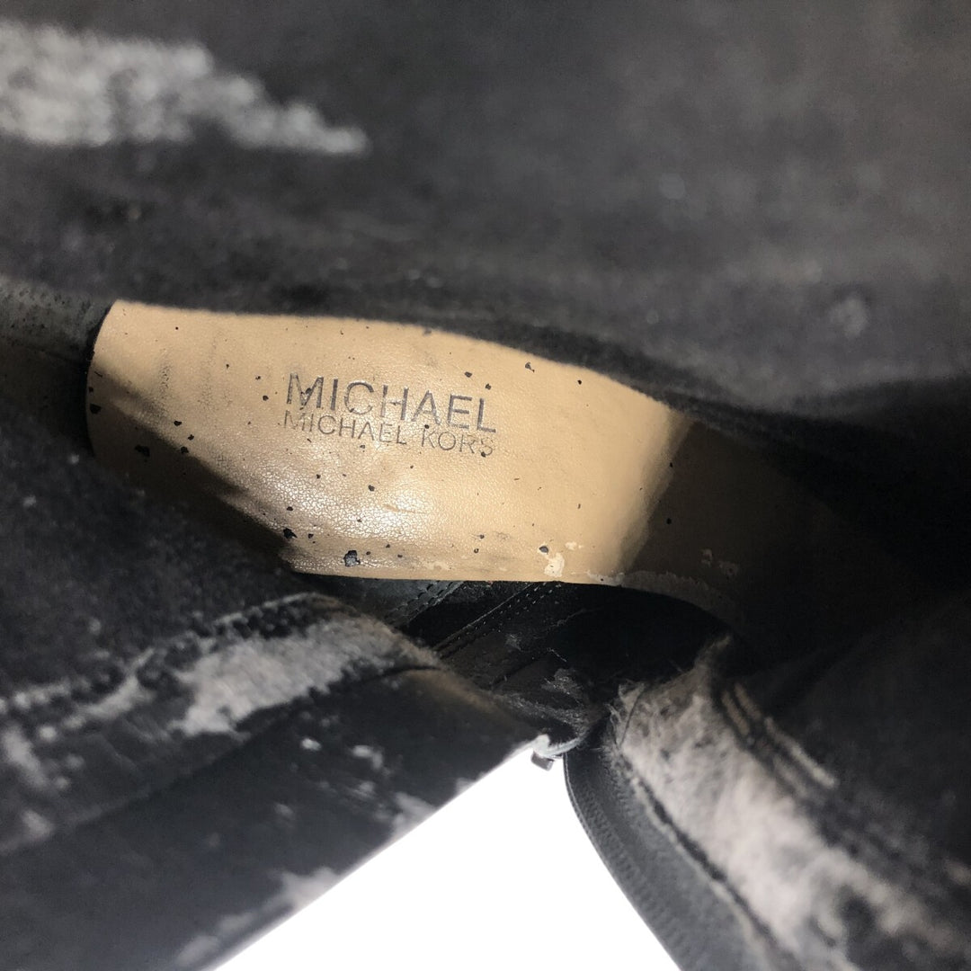MICHAEL KORS Suede Side Zip Boots 6 1/2 Women's 9.3" Suede /saa013559 Women's 23.5cm suede black type Vintage Second Hand