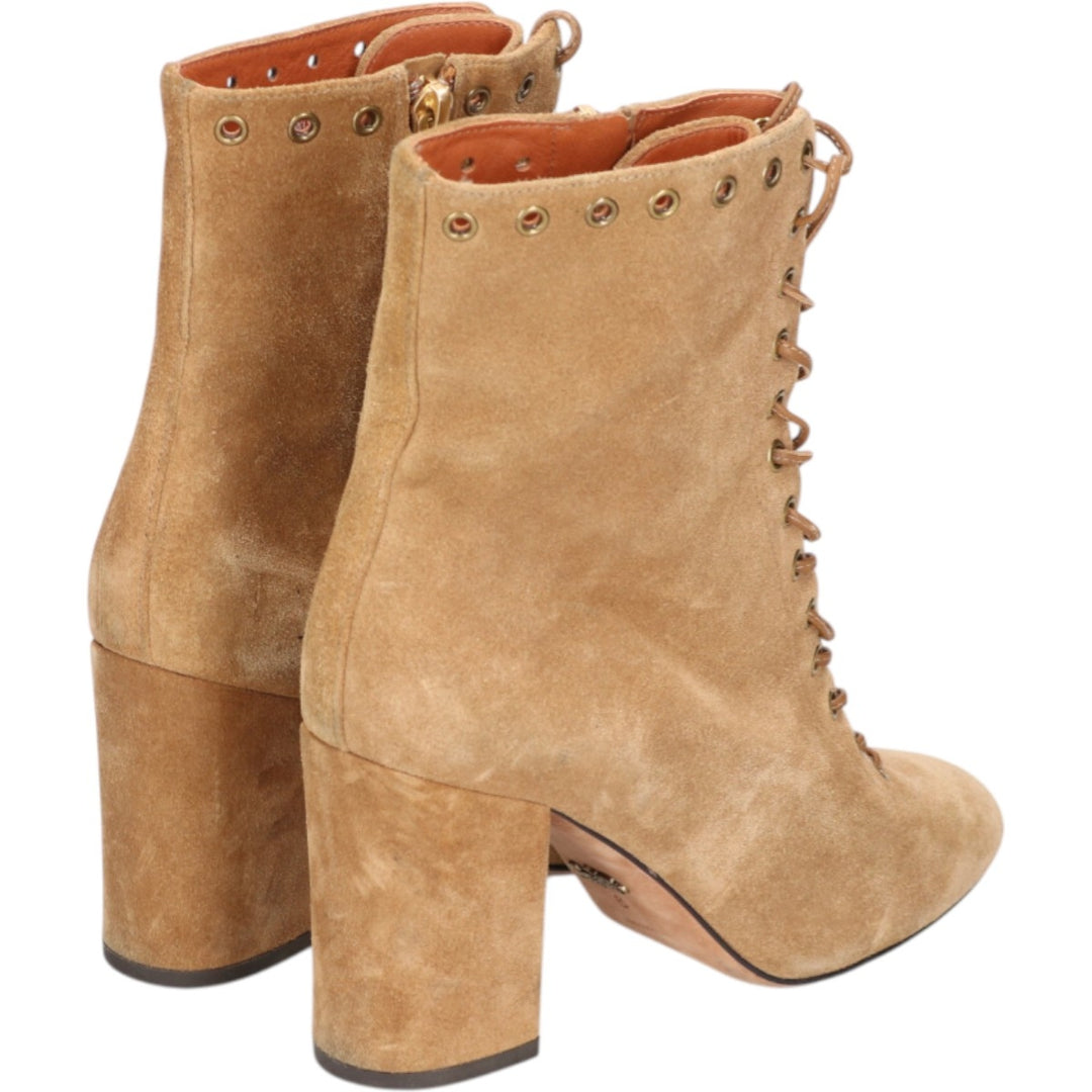 Coach Dean Bootie suede lace-up boots, women's, size 9.1" /saa013561 Women's 23.0cm suede brown type Vintage Second Hand