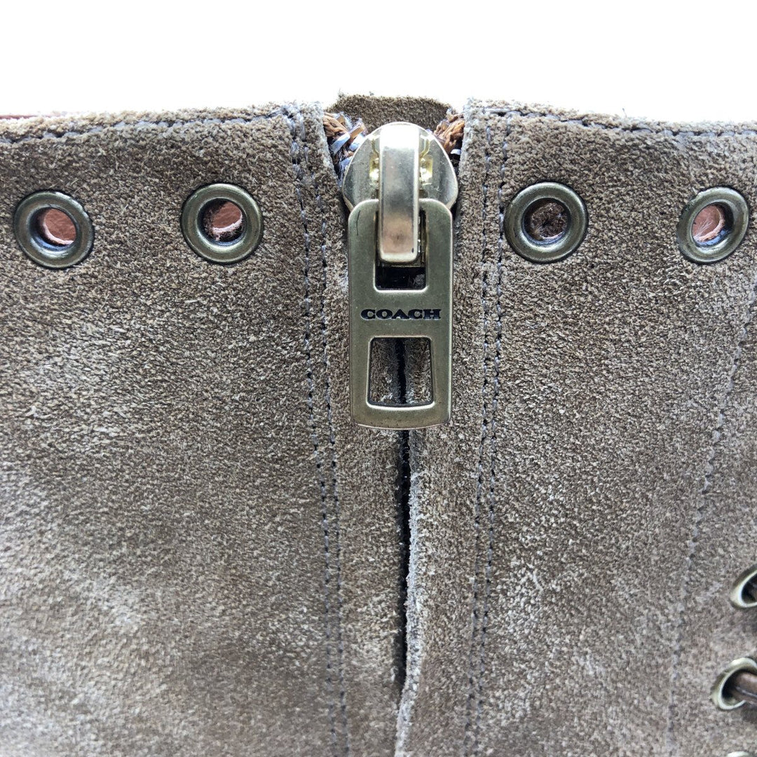 Coach Dean Bootie suede lace-up boots, women's, size 9.1" /saa013561 Women's 23.0cm suede brown type Vintage Second Hand