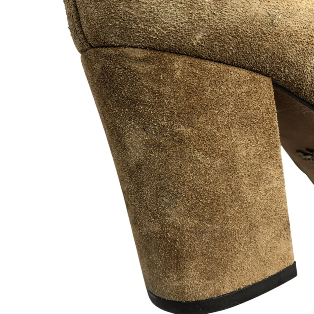 Coach Dean Bootie suede lace-up boots, women's, size 9.1" /saa013561 Women's 23.0cm suede brown type Vintage Second Hand