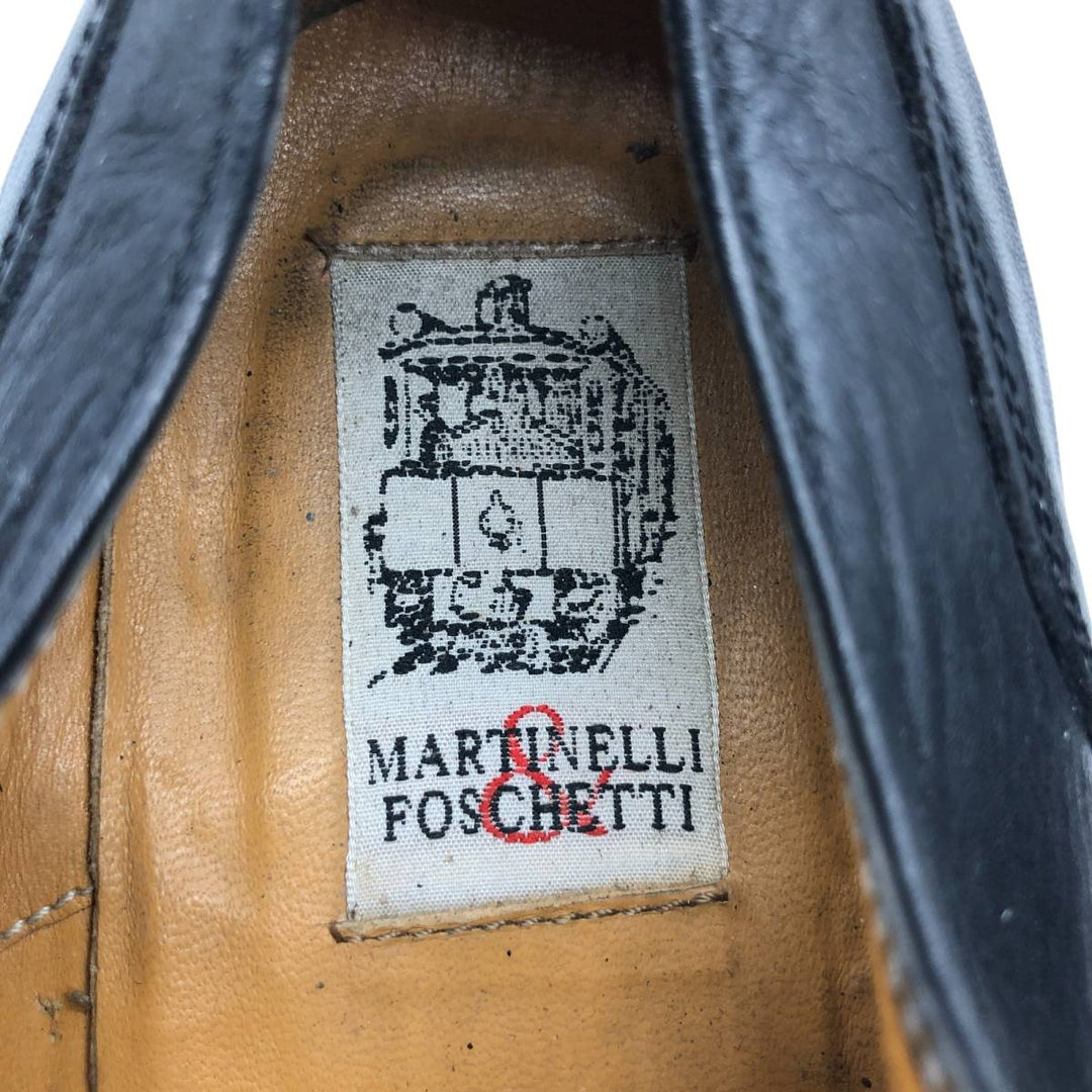 MARTINELLI straight tip shoes 41 1/2 Men's 26.5cm genuine leather black type Vintage Second Hand