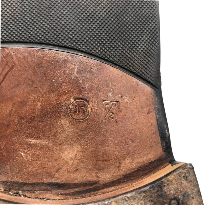 MARTINELLI straight tip shoes 41 1/2 Men's 26.5cm genuine leather black type Vintage Second Hand