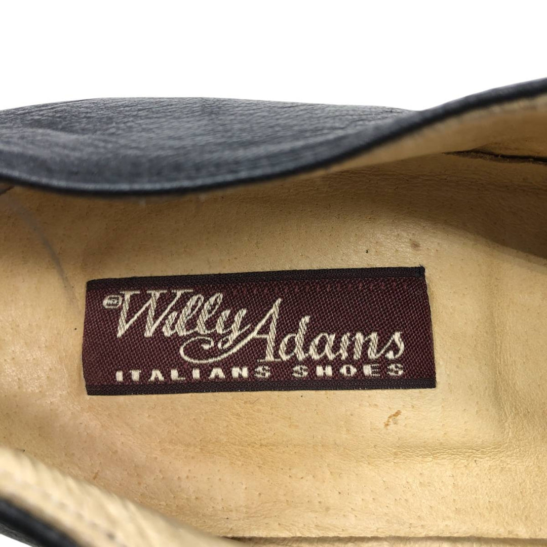 WILLY ADAMS Straight Tip Shoes Made in Italy Size 41 Men's 25.5cm genuine leather black type Vintage Second Hand