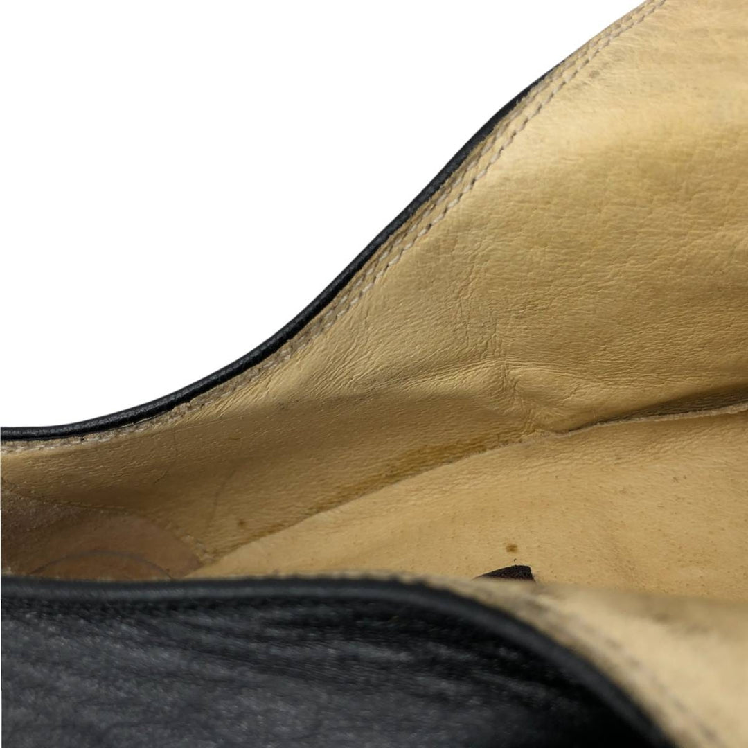 WILLY ADAMS Straight Tip Shoes Made in Italy Size 41 Men's 25.5cm genuine leather black type Vintage Second Hand