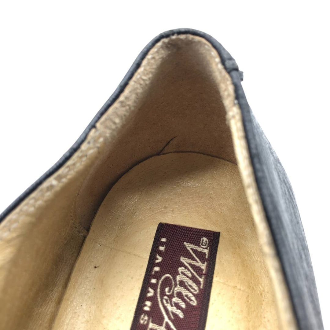 WILLY ADAMS Straight Tip Shoes Made in Italy Size 41 Men's 25.5cm genuine leather black type Vintage Second Hand
