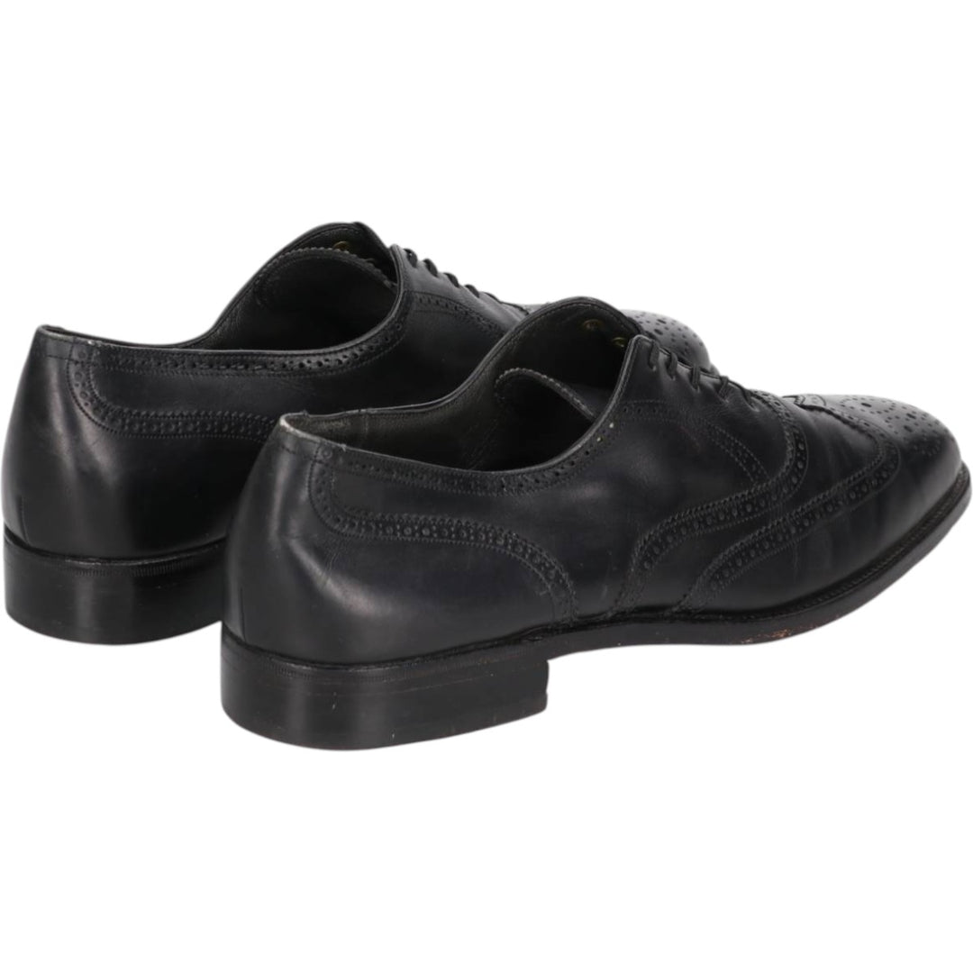 Bally Semi-Brogue Wingtip Shoes, Made in France, Size 9 1/2B, Men's, Size 11" /saa013578 Men's 28.0cm genuine leather black type Vintage Second Hand