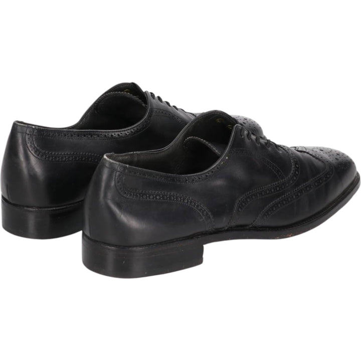 Bally Semi-Brogue Wingtip Shoes, Made in France, Size 9 1/2B, Men's, Size 11" /saa013578 Men's 28.0cm genuine leather black type Vintage Second Hand