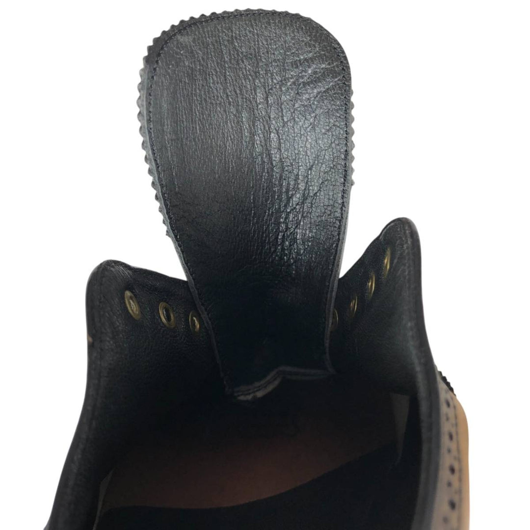 Bally Semi-Brogue Wingtip Shoes, Made in France, Size 9 1/2B, Men's, Size 11" /saa013578 Men's 28.0cm genuine leather black type Vintage Second Hand