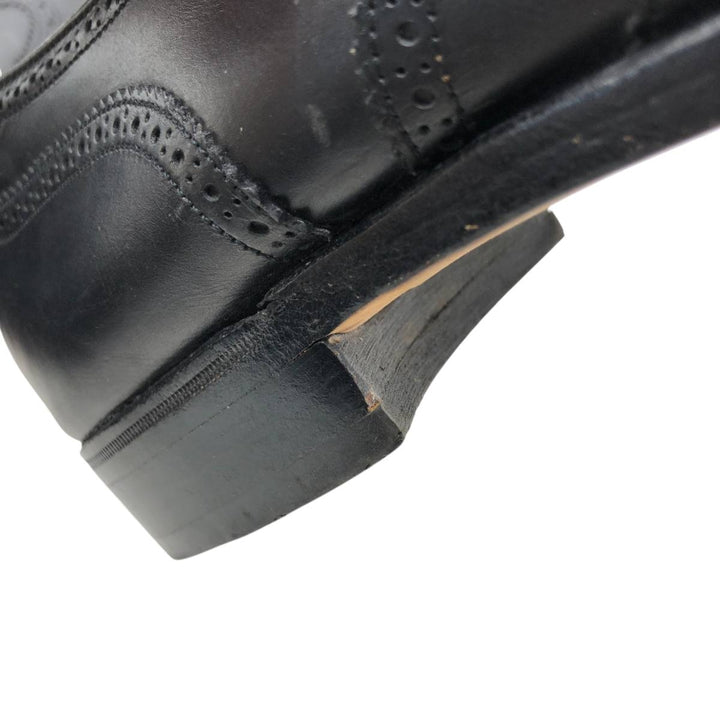 Bally Semi-Brogue Wingtip Shoes, Made in France, Size 9 1/2B, Men's, Size 11" /saa013578 Men's 28.0cm genuine leather black type Vintage Second Hand