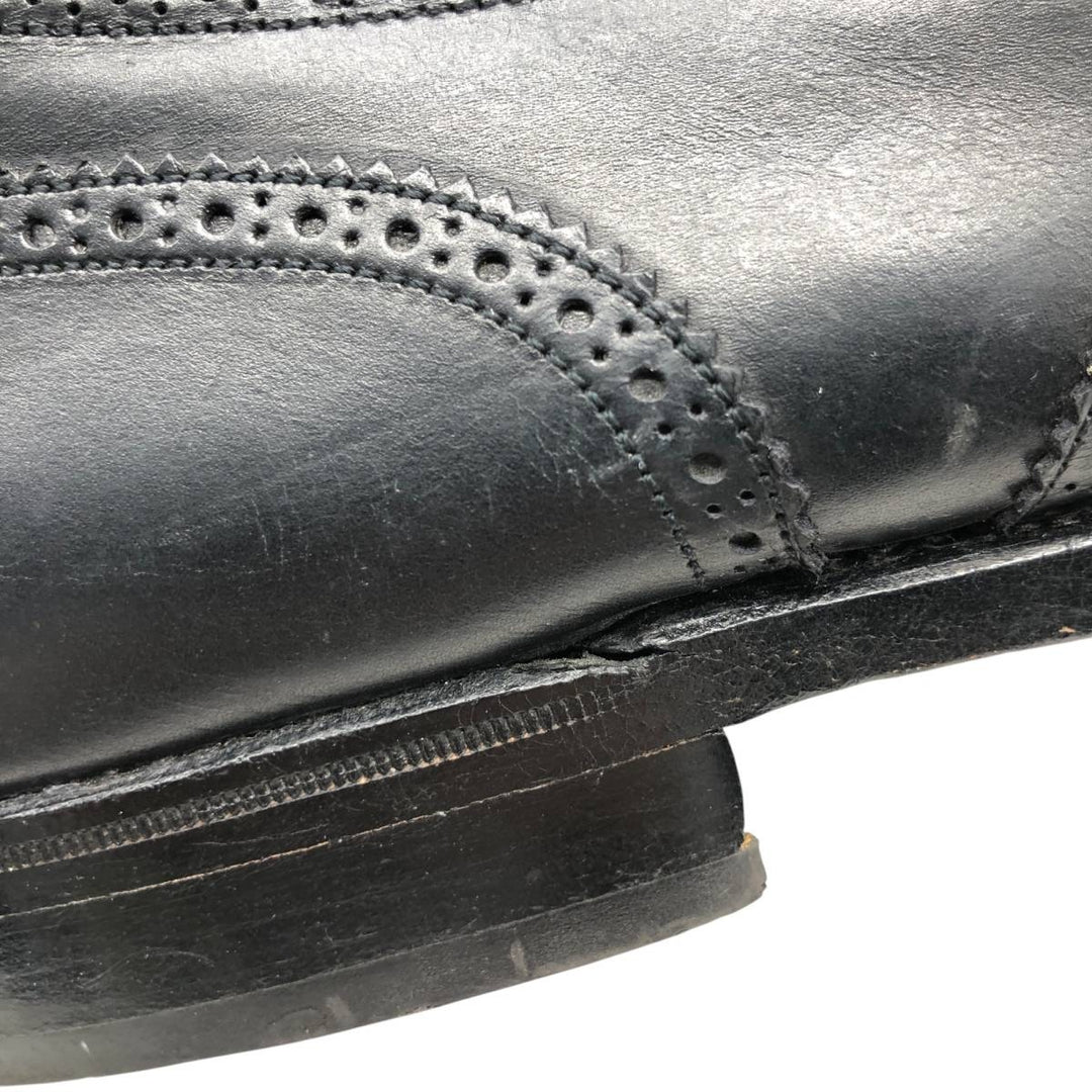 Bally Semi-Brogue Wingtip Shoes, Made in France, Size 9 1/2B, Men's, Size 11" /saa013578 Men's 28.0cm genuine leather black type Vintage Second Hand