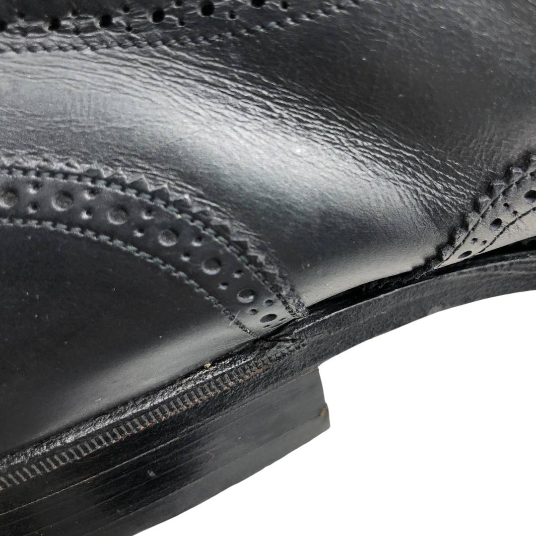 Bally Semi-Brogue Wingtip Shoes, Made in France, Size 9 1/2B, Men's, Size 11" /saa013578 Men's 28.0cm genuine leather black type Vintage Second Hand