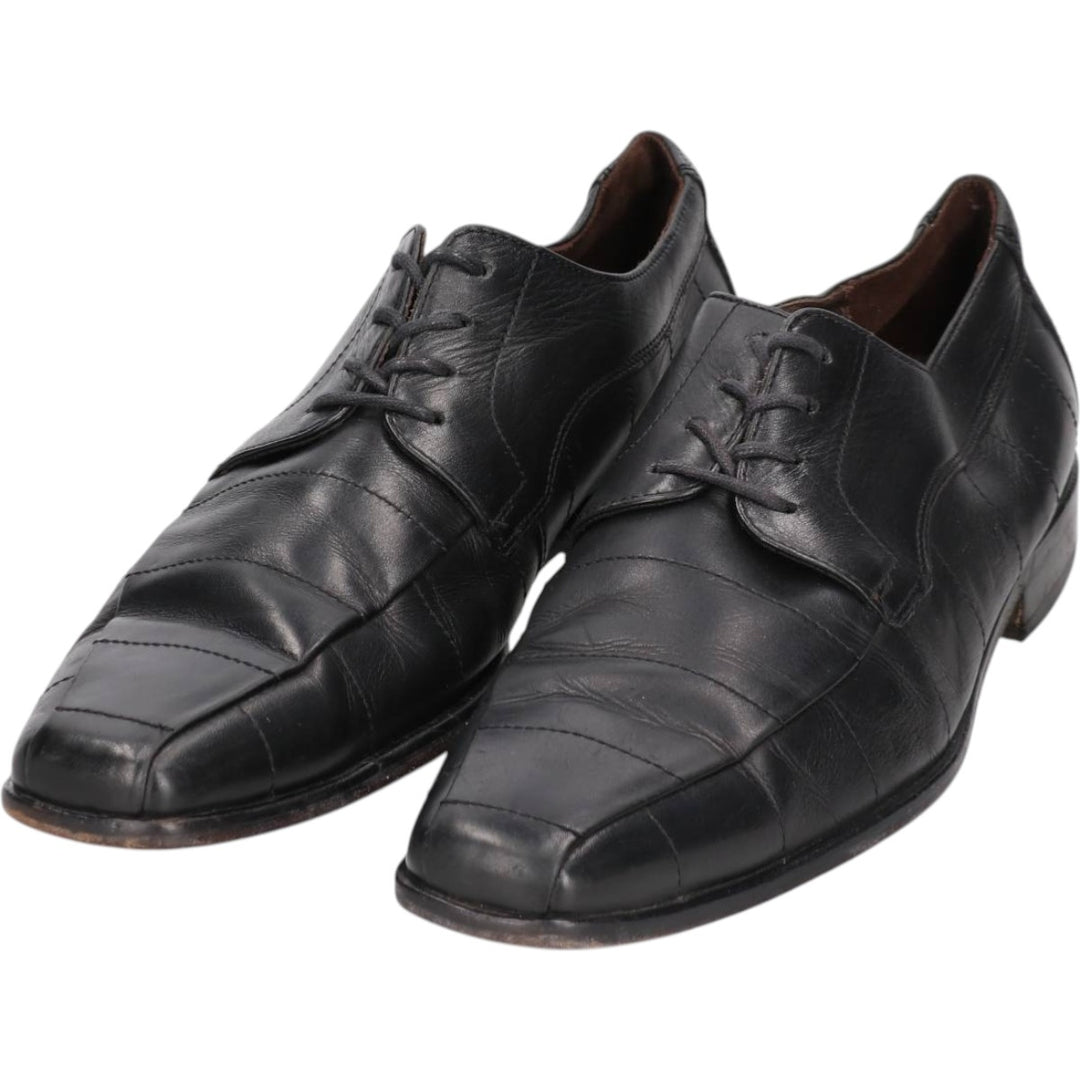 LLOYD square-toe leather shoes, made in Germany, size 40 1/2, men's 9.8" square toe /saa013579 Men's 25.0cm genuine leather black type Vintage Second Hand