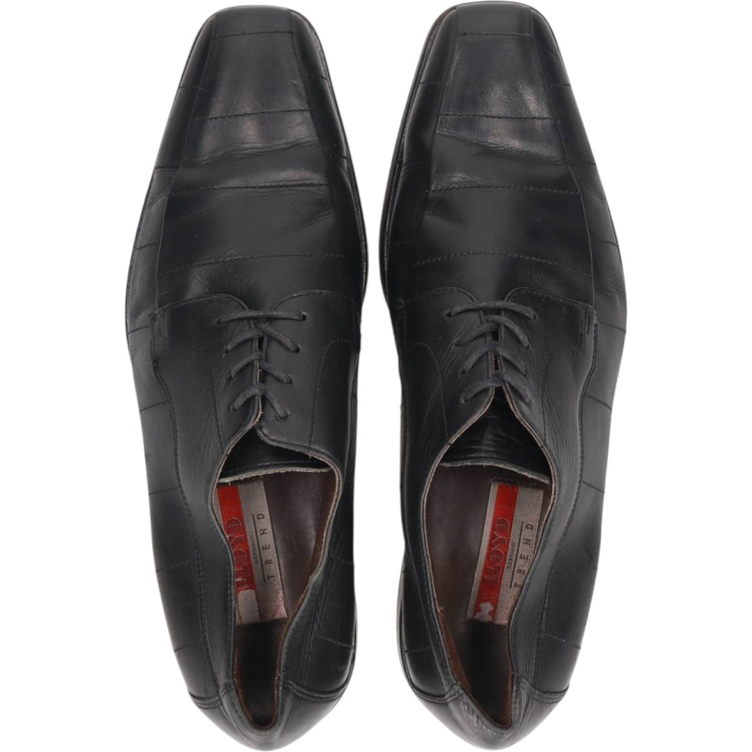 LLOYD square-toe leather shoes, made in Germany, size 40 1/2, men's 9.8" square toe /saa013579 Men's 25.0cm genuine leather black type Vintage Second Hand