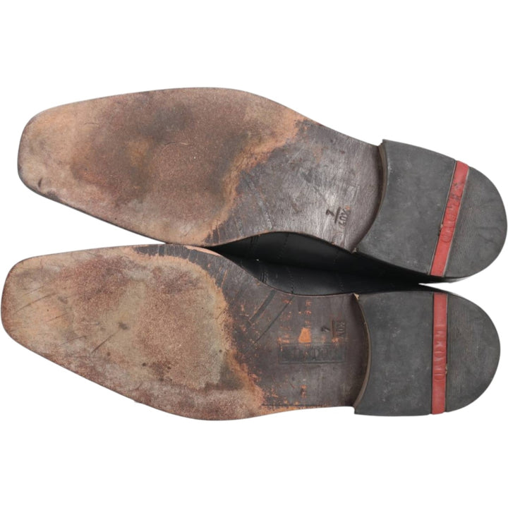 LLOYD square-toe leather shoes, made in Germany, size 40 1/2, men's 9.8" square toe /saa013579 Men's 25.0cm genuine leather black type Vintage Second Hand