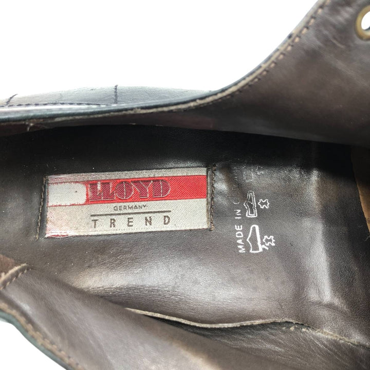 LLOYD square-toe leather shoes, made in Germany, size 40 1/2, men's 9.8" square toe /saa013579 Men's 25.0cm genuine leather black type Vintage Second Hand