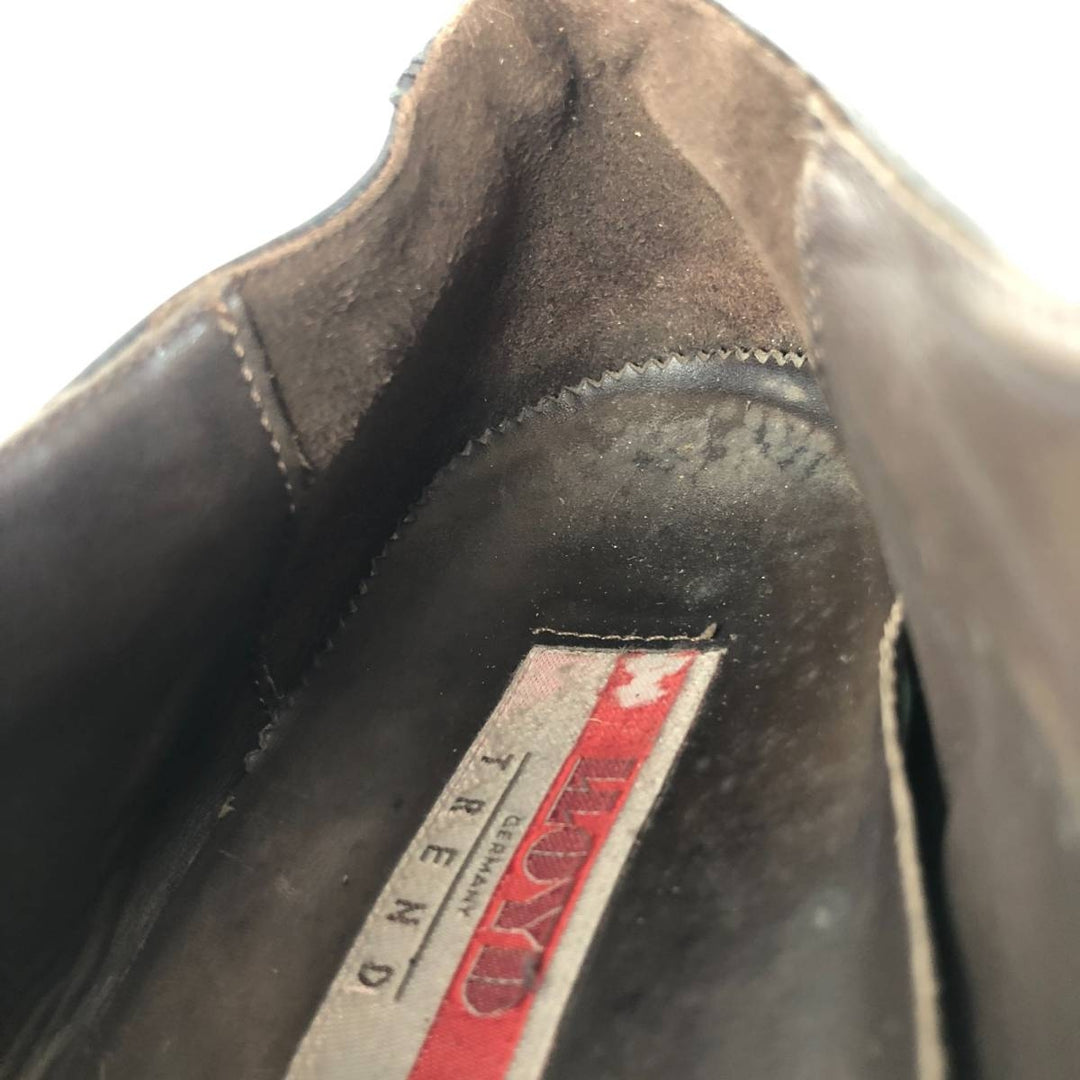 LLOYD square-toe leather shoes, made in Germany, size 40 1/2, men's 9.8" square toe /saa013579 Men's 25.0cm genuine leather black type Vintage Second Hand