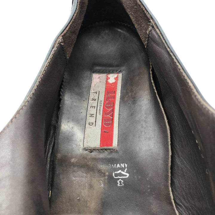LLOYD square-toe leather shoes, made in Germany, size 40 1/2, men's 9.8" square toe /saa013579 Men's 25.0cm genuine leather black type Vintage Second Hand