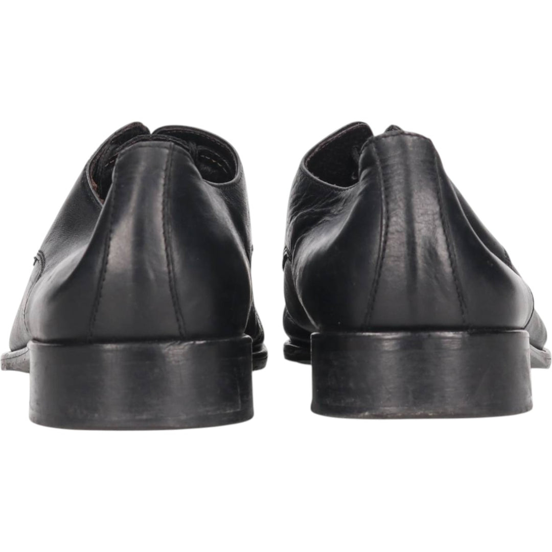 CONTE Square Toe Straight Tip Shoes, Made in Italy, Size 40, Men's 9.8" (equivalent) /saa013580 Men's 25.0cm genuine leather black type Vintage Second Hand