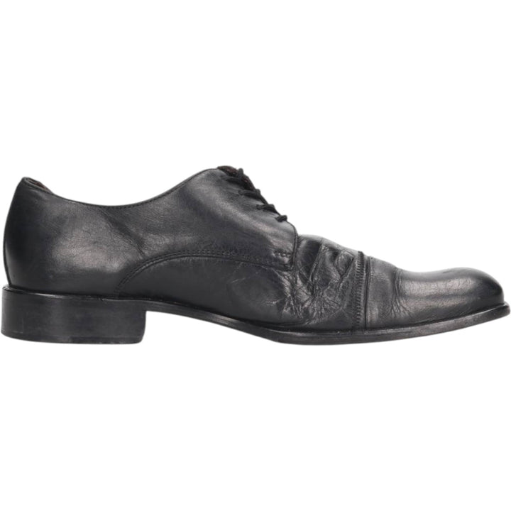CONTE Square Toe Straight Tip Shoes, Made in Italy, Size 40, Men's 9.8" (equivalent) /saa013580 Men's 25.0cm genuine leather black type Vintage Second Hand