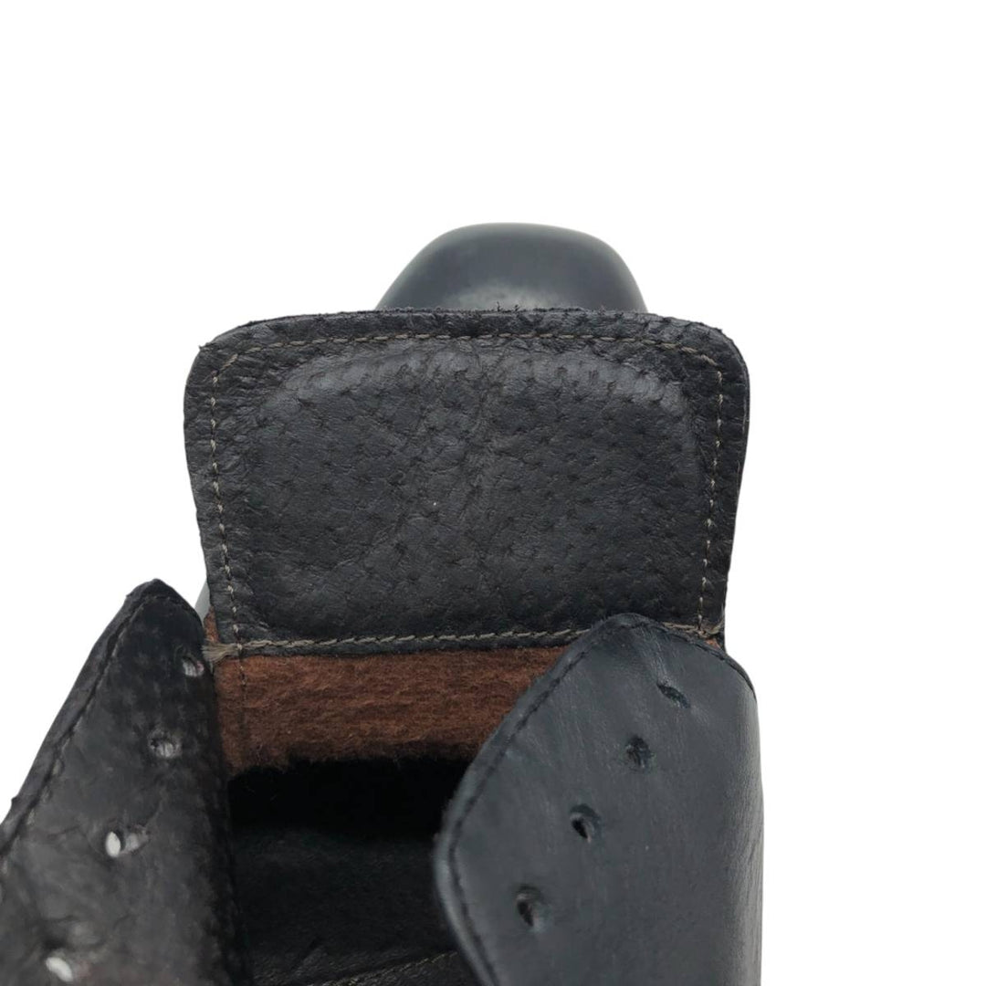 CONTE Square Toe Straight Tip Shoes, Made in Italy, Size 40, Men's 9.8" (equivalent) /saa013580 Men's 25.0cm genuine leather black type Vintage Second Hand