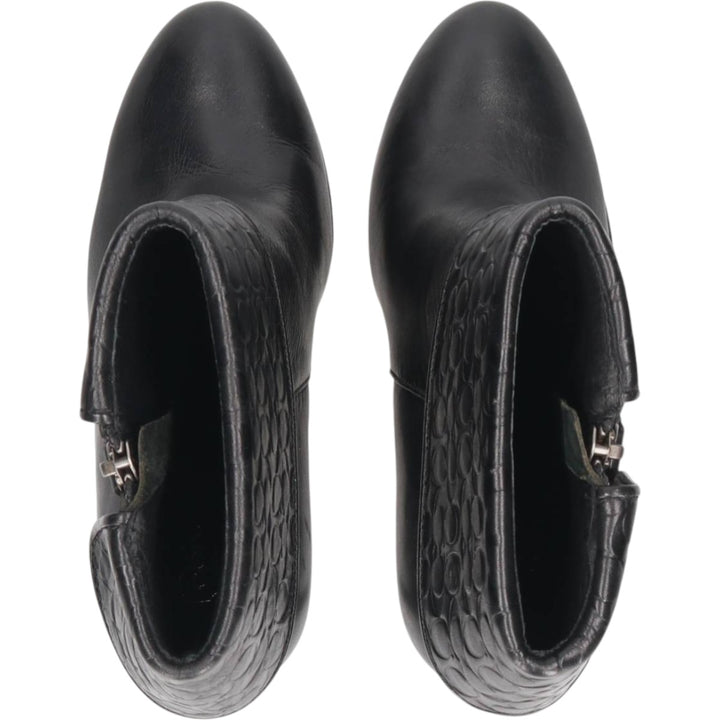 Coach side zip short boots, size 6B Women's 23.0cm genuine leather black type Vintage Second Hand