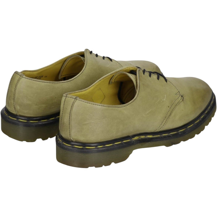 Dr. Martens 4-Eye Shoes, Made in England, Size 10 Men's 29.0cm genuine leather Khaki type Vintage Second Hand