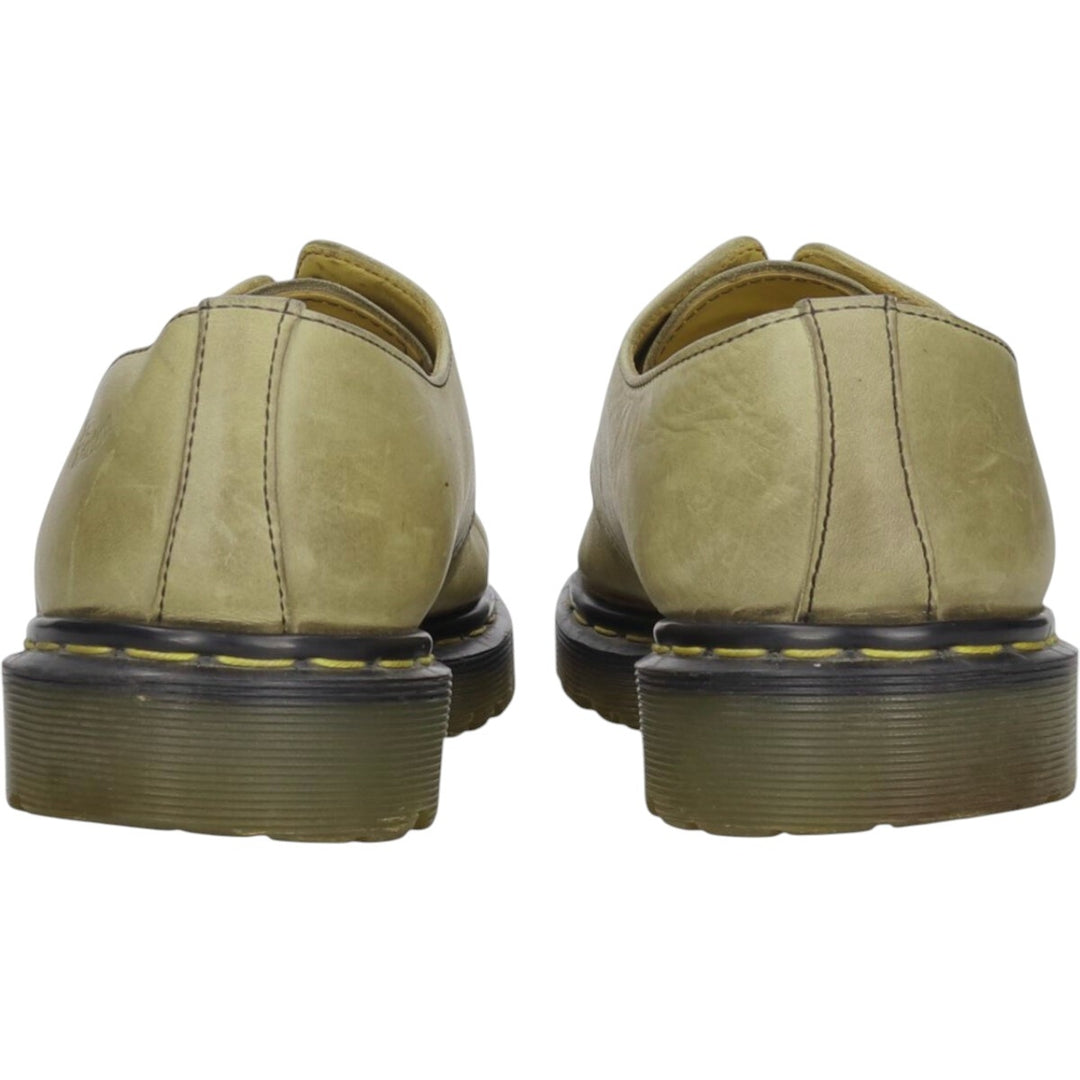 Dr. Martens 4-Eye Shoes, Made in England, Size 10 Men's 29.0cm genuine leather Khaki type Vintage Second Hand