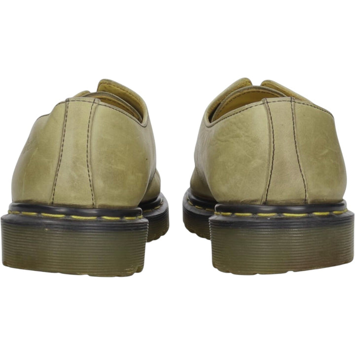 Dr. Martens 4-Eye Shoes, Made in England, Size 10 Men's 29.0cm genuine leather Khaki type Vintage Second Hand