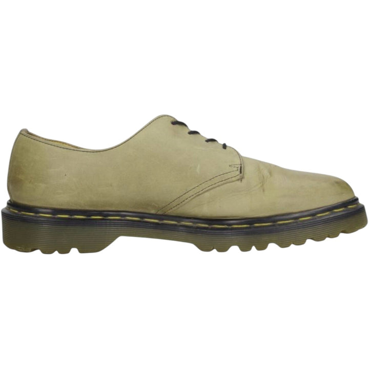 Dr. Martens 4-Eye Shoes, Made in England, Size 10 Men's 29.0cm genuine leather Khaki type Vintage Second Hand