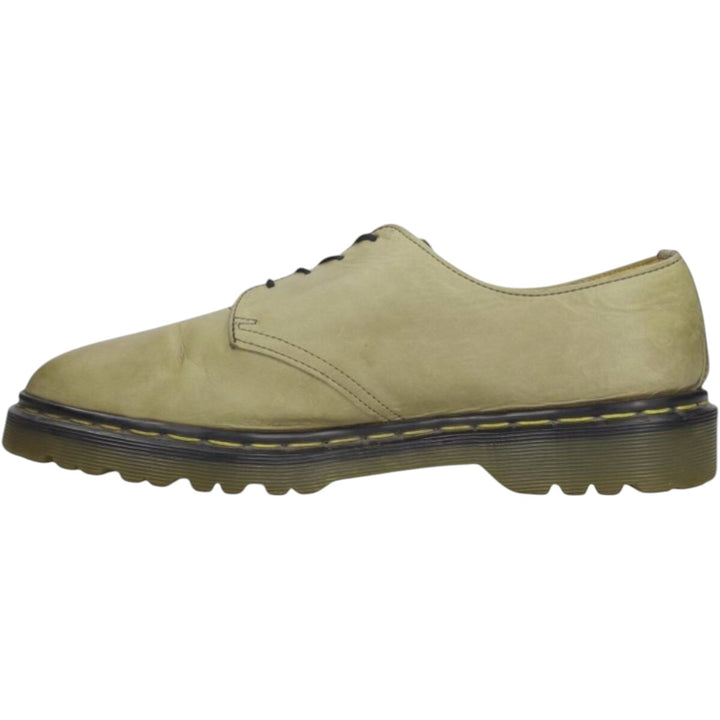 Dr. Martens 4-Eye Shoes, Made in England, Size 10 Men's 29.0cm genuine leather Khaki type Vintage Second Hand