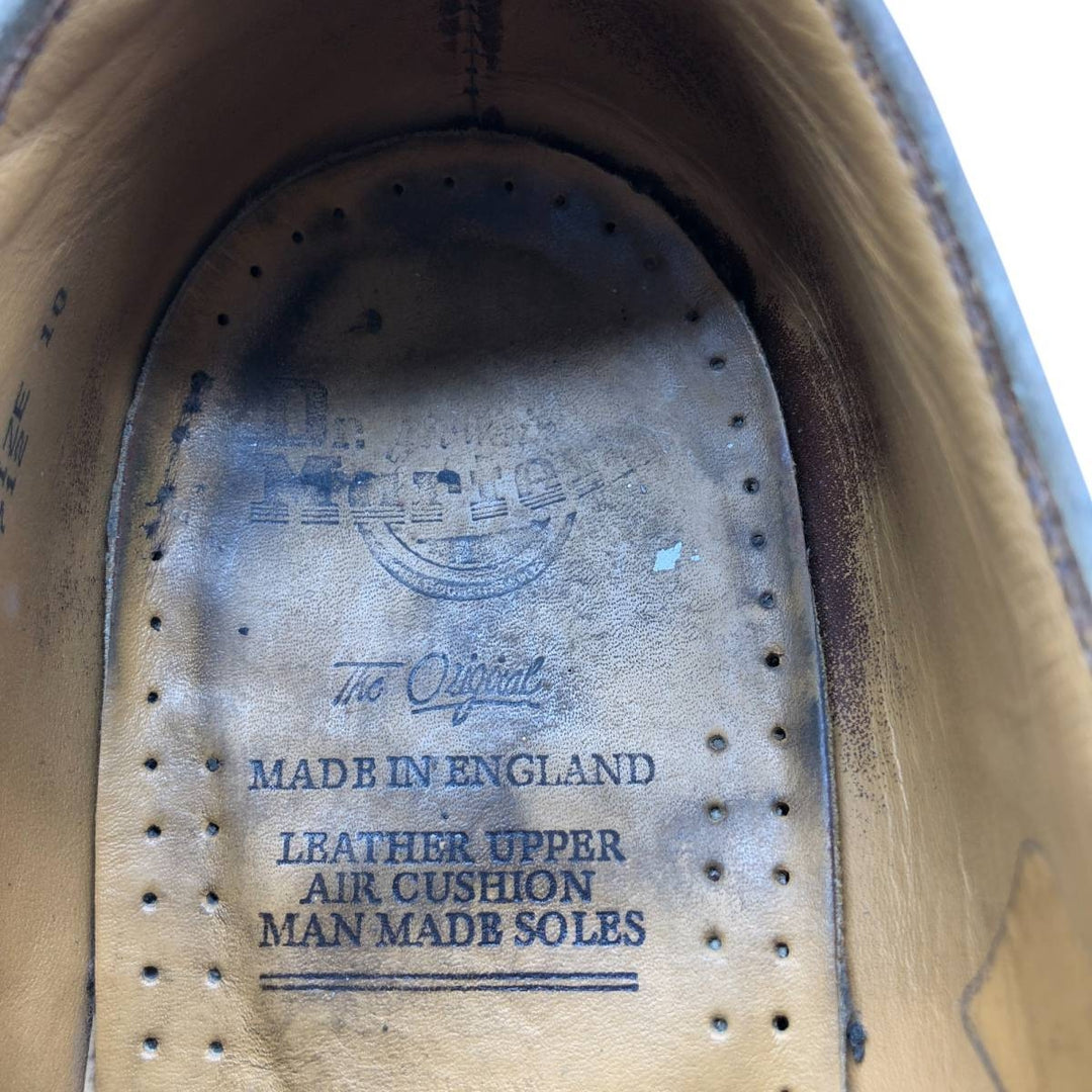 Dr. Martens 4-Eye Shoes, Made in England, Size 10 Men's 29.0cm genuine leather Khaki type Vintage Second Hand