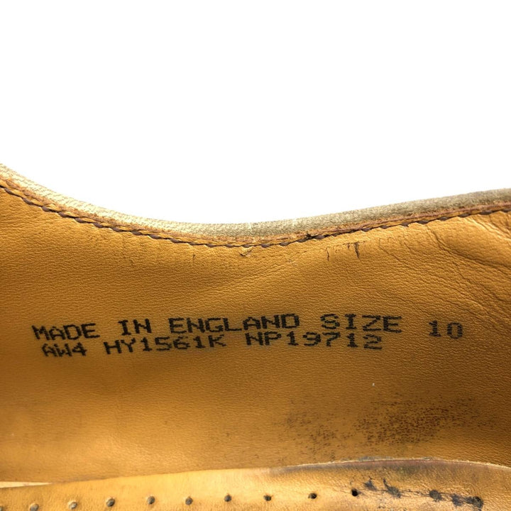 Dr. Martens 4-Eye Shoes, Made in England, Size 10 Men's 29.0cm genuine leather Khaki type Vintage Second Hand